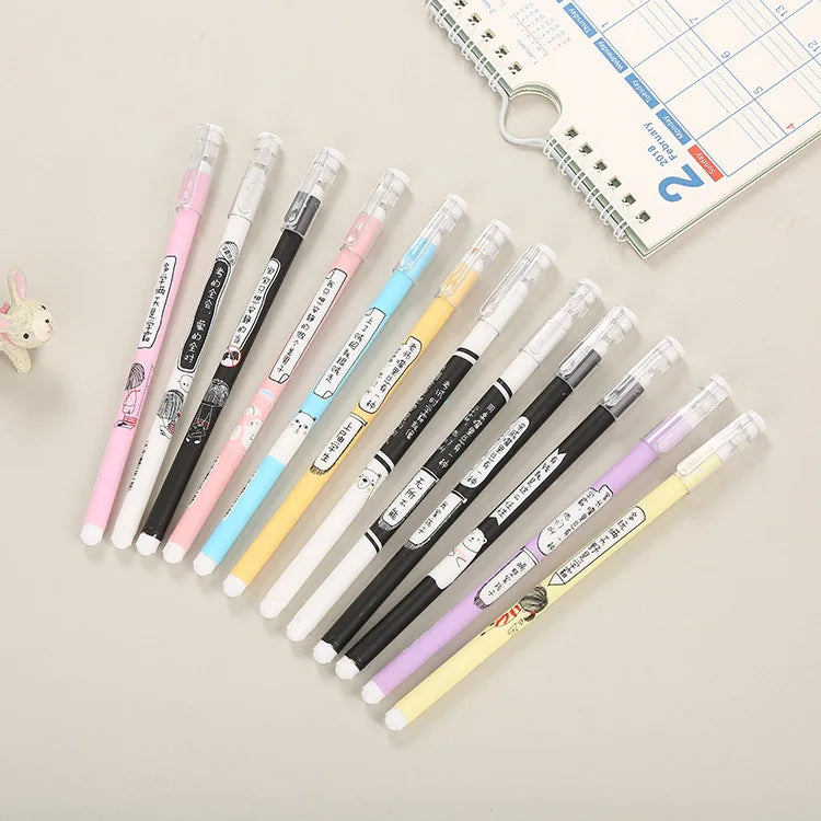 New Colored Gel Pen Cute Cartoon Learning Stationery Ballpoint Pen Personalized Office Water Signature Pen