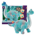 Toy Brachiosaurus Stuffed Plush Dinosaur Toy for Kids Remote Control Plush Fabrics Walking Toy Repeat What You Say