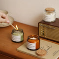 100ML Brown/Clear/Green Glass Candle Jars with Wooden Cork Empty Candle Vessels Luxury with Labels for Making Candles