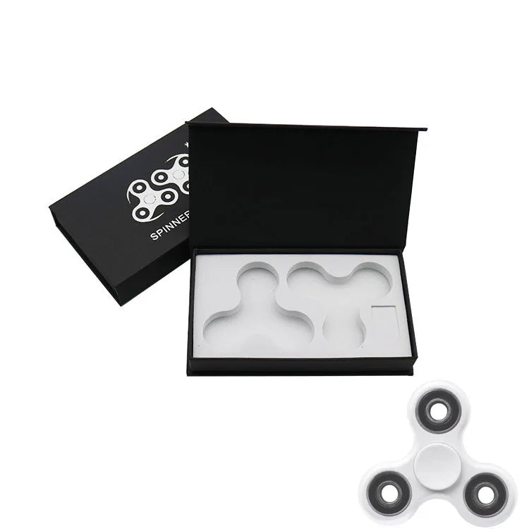 Luxury Flying Spinner Toy for Kids Custom Logo Printed Magnetic Gift Box Rigid Cardboard with Matt Lamination and Embossing