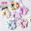 Popular Sweet Tie-dye Satin Hair Scrunchies Fashion Girls' Hair Decoration Accessories