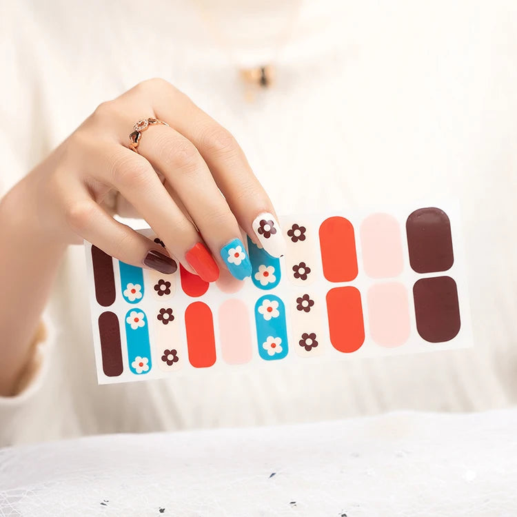 HuiZi Non-toxic Polish Strips French Sticker Gel Stickers Nail Gel Nail