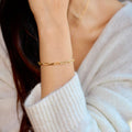 EManco Trending  Best Selling Gold Plated Paperclip Link Chain Jewelry Bracelet  Stainless Steel Women