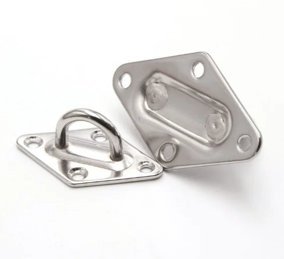 M5 M6 M8 Stainless Steel Heavy-Duty Eye Plate Diamond Pad U-Shaped Hammock Hook Ceiling Wall Mounting Shade Sail