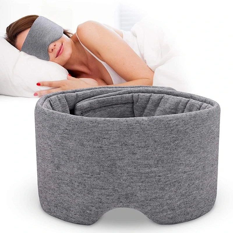 ultra Soft Comfy Spa Eye Cover Light Blocking Cotton Sleep Mask zero Pressure Wide Eye Mask