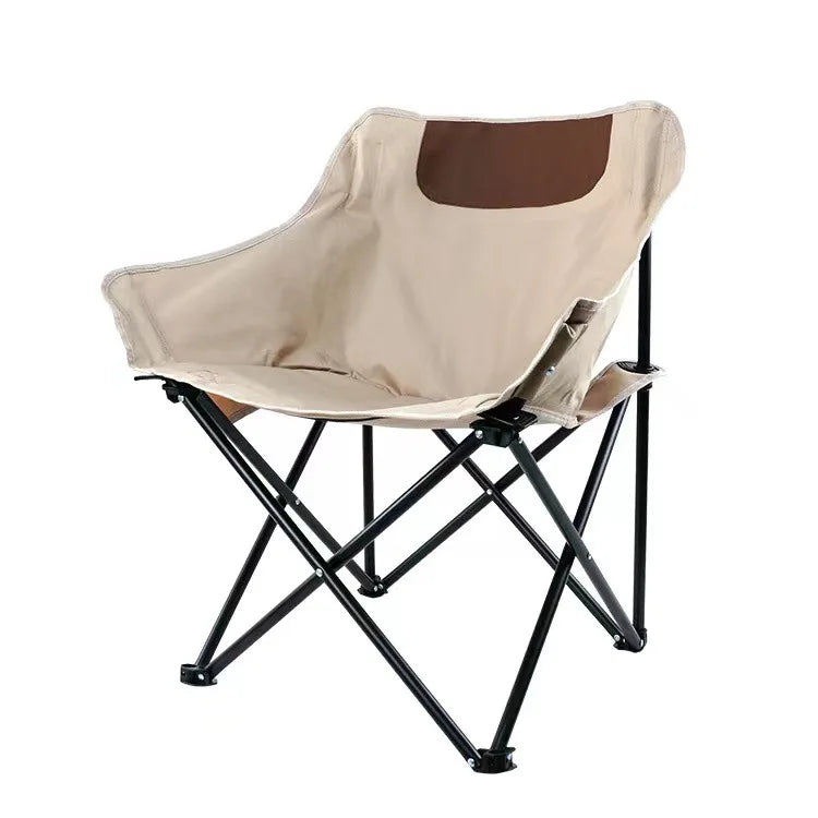 Modern Portable Oxford Fabric Foldable Moon Chair for Camping and Beach Wholesale Outdoor Furniture for Fishing