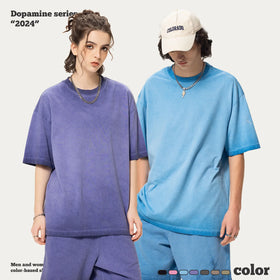 Acid Wash Vintage Tshirt Wholesale Men Streetwear Vintage T Shirts logo Custom Oversized Vintage T-shirt