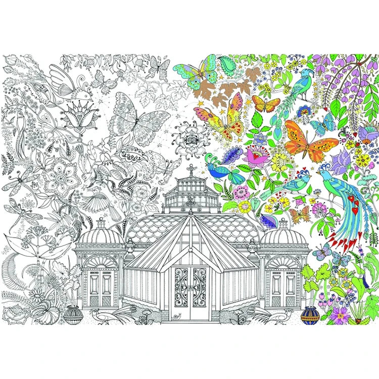 Wholesale Custom Giant Cartoon Posters Adult Coloring Cardboard Posters Improves Children's Concentration