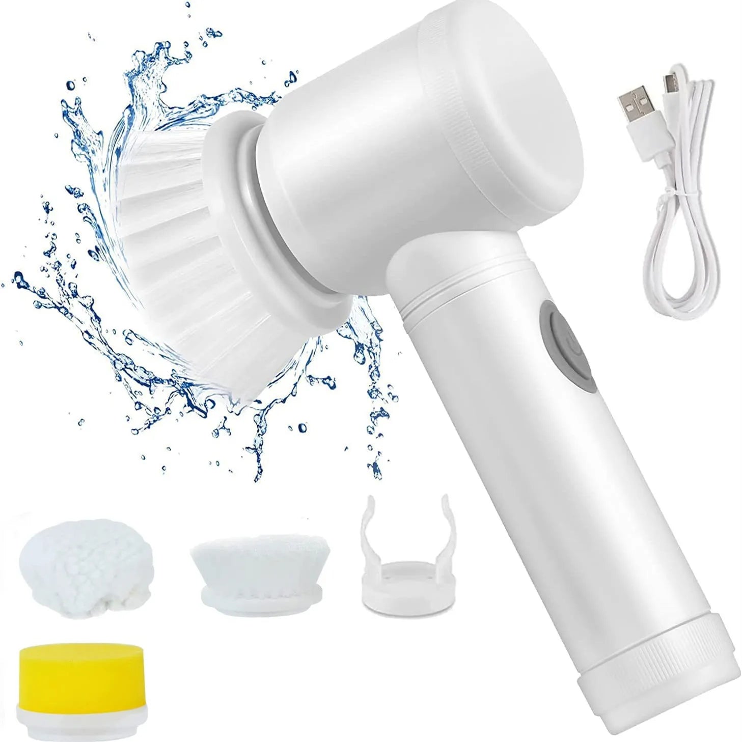 Household 3 in 1 Handheld Electric Cleaning Brush USB Rechargeable Wireless Electric Kitchen Cleaning Tool Spin Scrubber