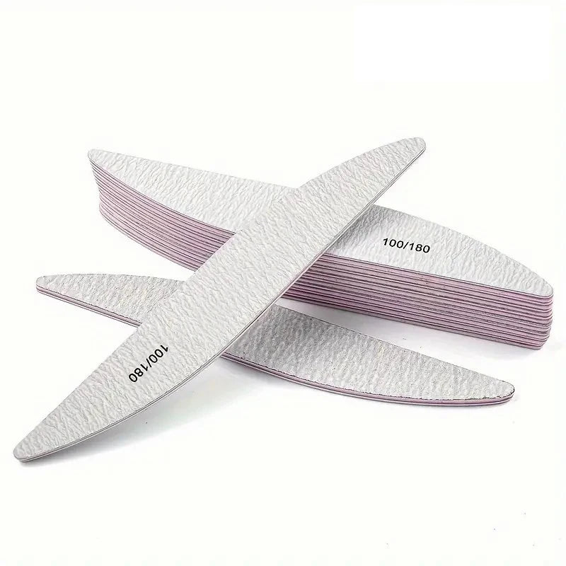 Custom Logo S Shaped Nail File Strip Durable Manicure Tool Zebra Nail File 100/180