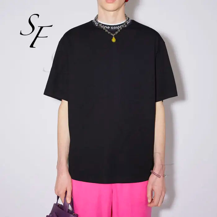 Hot Sale Custom Logo Jacquard Collar Embroidery Logo 100% Cotton Boys Buckle Tee Shirts Streetwear Oversized Rib Men T Shirts