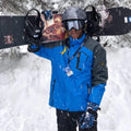 Men's Winter Coated Casual Windbreaker Waterproof Breathable Fleece Ski Jacket Heating Stand Zipper Hooded Parka Outdoor