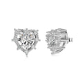 Dylam Factory 925 Sterling Silver Heart Shaped Earrings for Women Fine Jewelry Cz Cubic Zirconia Stud Earring Wedding Party Gift