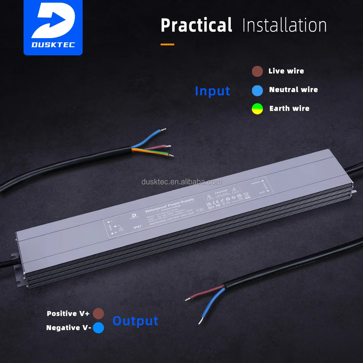 AC 180-263V to DC 12V 24V Driver Led 220v2442v Street Light with Cctv Waterproof Power Supply Led Driver 60w Power