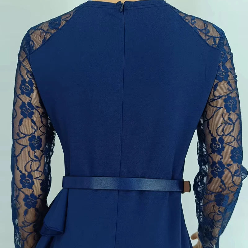 M-2XL African Women's Plus Size Heavy Industry Diamond Hot Stamping Party Dress Daily Commuting Dress