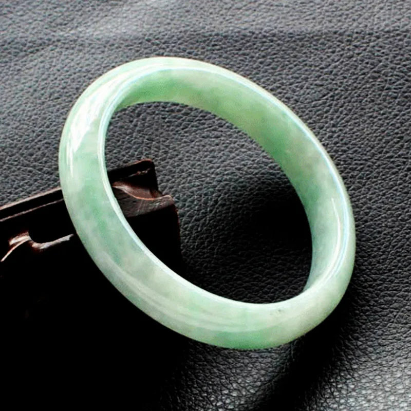 Newest Arrival Bangle Jewelry Natural Jade Emerald  Light Green Jade Bangles for Women Girl