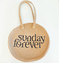 2026 Fashion Beach Tote Round Bags for Women Straw Bag with Embroidery