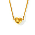 Changda Unique Jewelry 18K Gold Plated Couple Jewelry No Tarnish Stainless Steel Magnetic Love Heart Necklaces for Couples