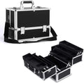 Professional Lockable for Beauty Case Shoulder Strap Extra Large 6 Tray Nail Organizer Travel Cosmetic Storage Box Large