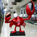 Custom Animal Figure Resin Lobster Crab Statue Seafood Restaurant Advertisement Props