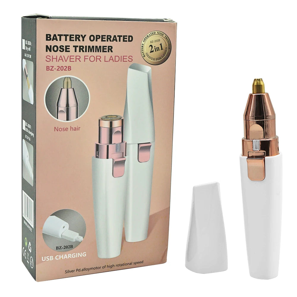 Portable Rechargeable Eyebrow Epilator 2 in 1 Electric Hair Remover