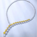 9k Gold Fine Necklace Hot Sale Anster Design Yellow and White Stone Necklace for Lady Prom Party Ball Luxury Custom Jewelry