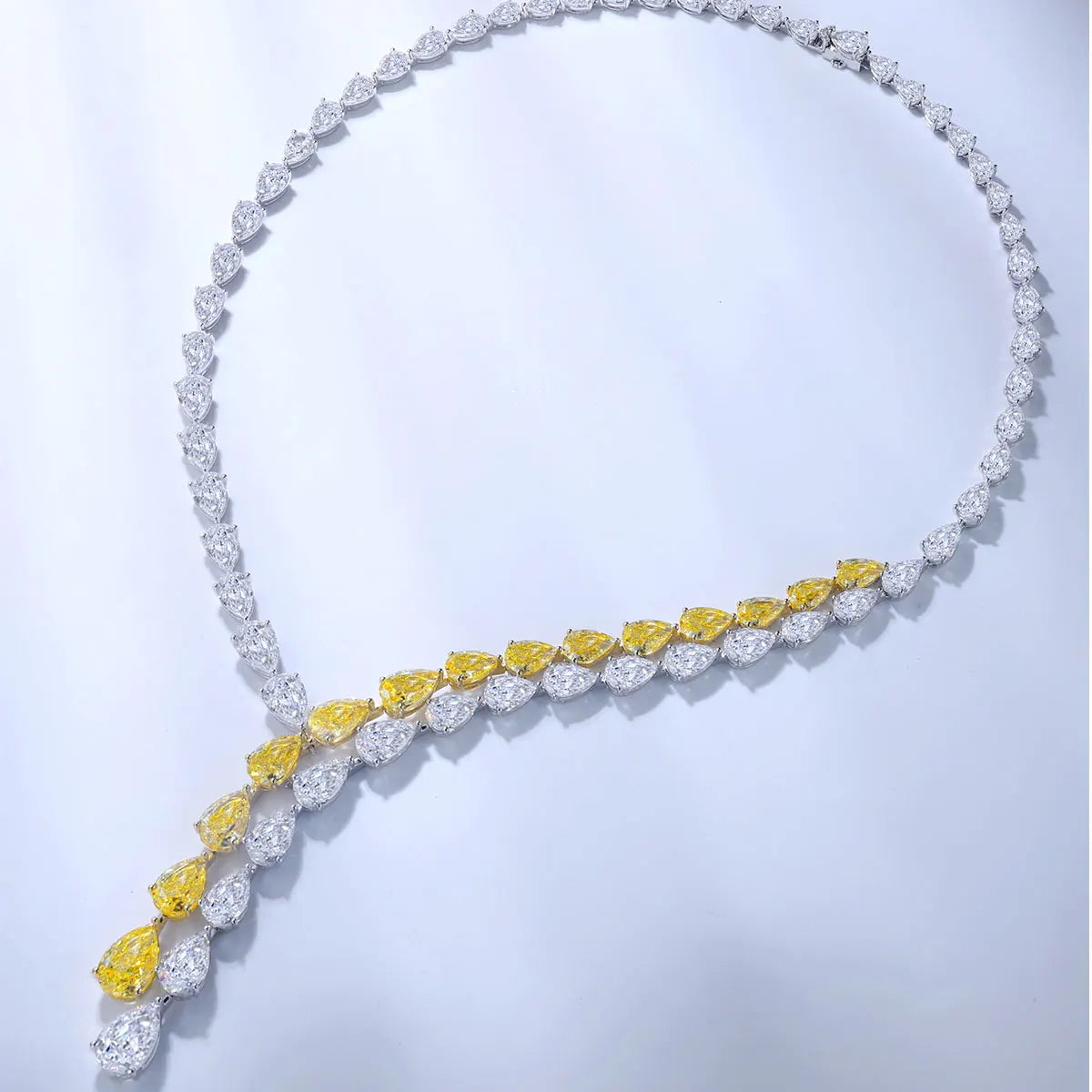 9k Gold Fine Necklace Hot Sale Anster Design Yellow and White Stone Necklace for Lady Prom Party Ball Luxury Custom Jewelry