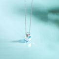 Autumn  Winter All-match Exquisite Necklace Colorful Perfume Bottle 925 Sterling Silver Aurora Crystal Necklace