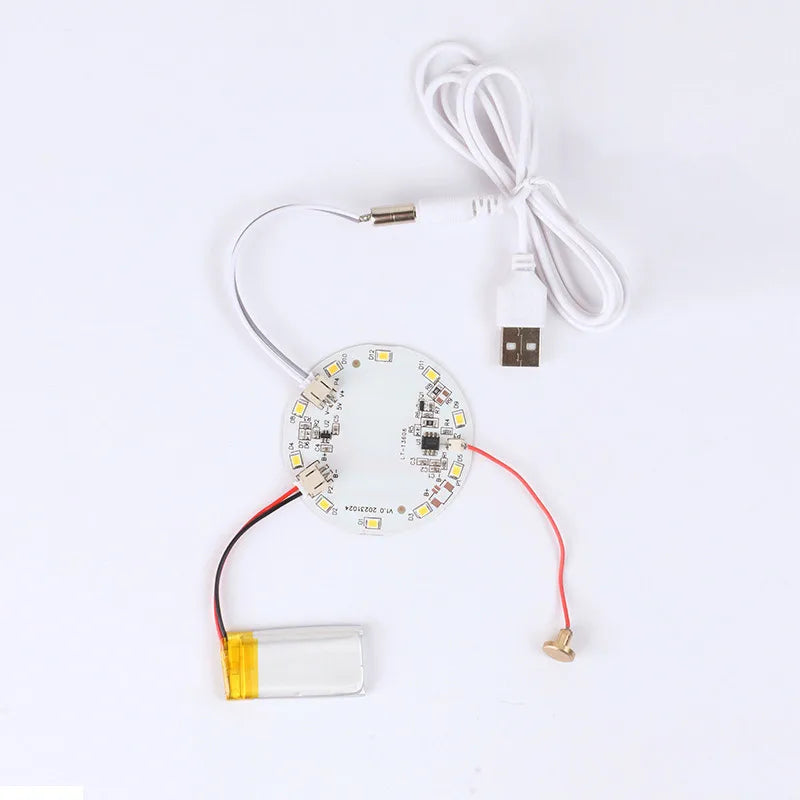 Light Painting Wood Carving Lamp Charging Dimming Led Three-tone Light Control Lamp Board Accessories