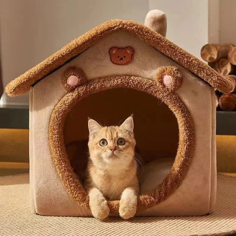 Best Selling Winter Pet Dog Nest Warm Flexible Foldable Dog House Kennel Portable with Crazy Print Pattern Made From Fiber