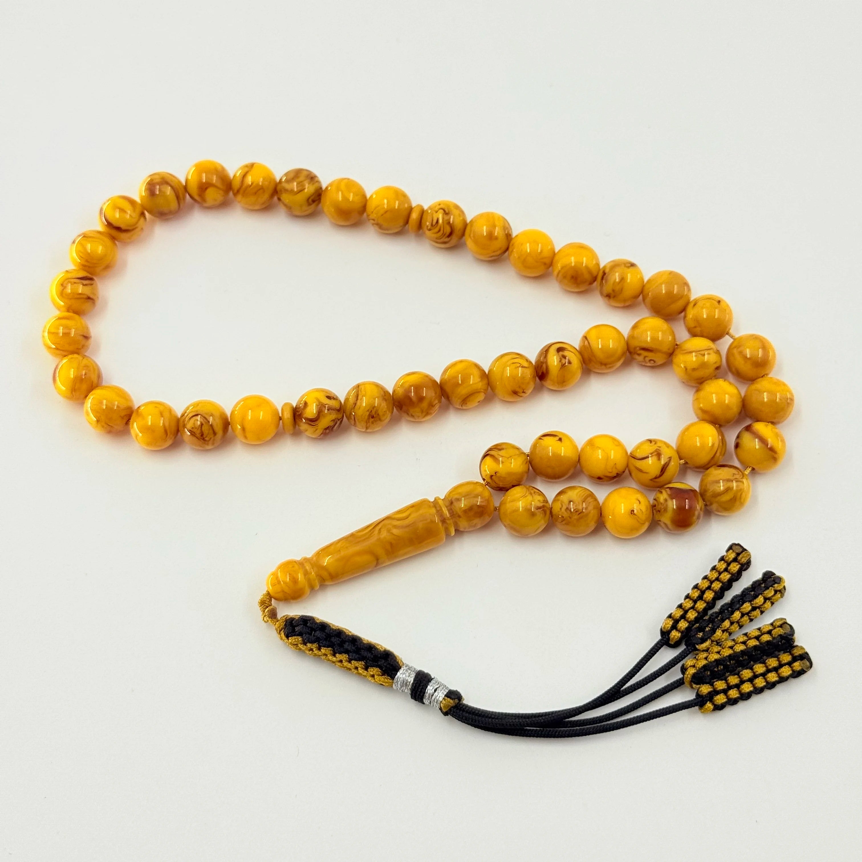 Arabic Prayer Beads 10mm 45pcs Handmade Tassel Islamic Prayer Beads Muslim Swimsuit Bracelet Misbaha Tasbih Rosary
