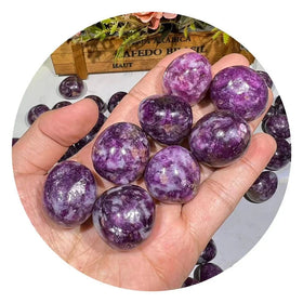Wholesale Natural Purple Mica Tumble Healing Crystal Quartz Lepidolite Gravel for Home Decoration