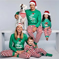 Green Family Christmas Thermal Pajamas Matching Set for Adult & Kids-Spring Sleepwear