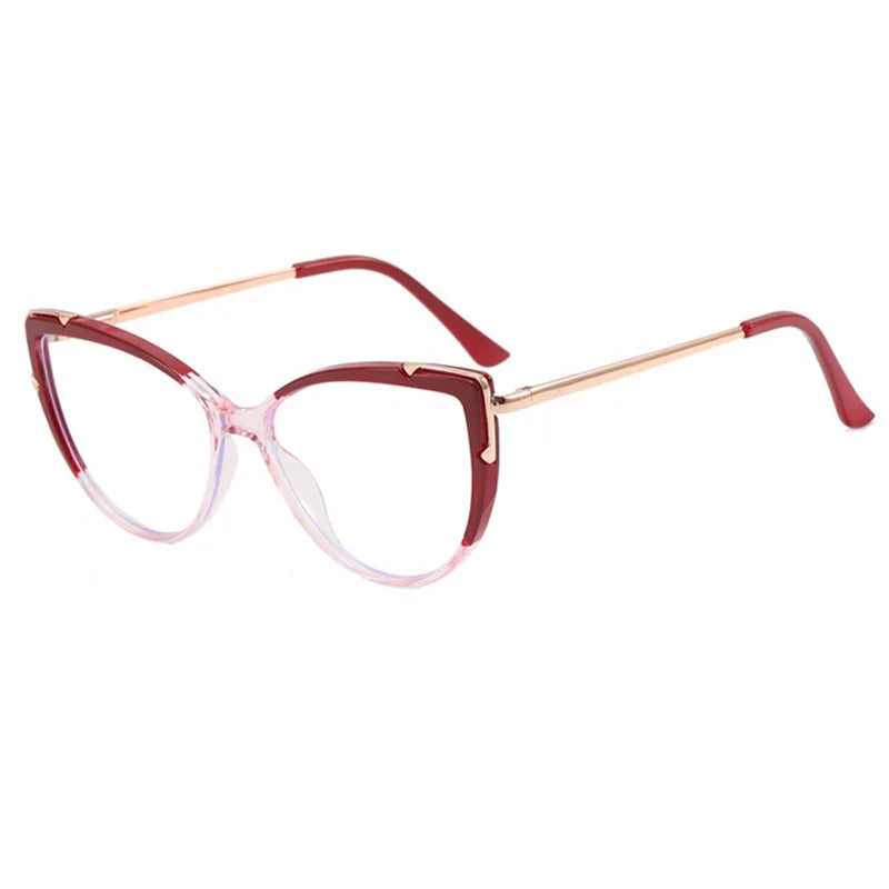 Blue Light Glasses Women Cat Eye Frames Tr90 Optical Frame Eyeglasses Frames Fashion Design Optical Eyeglasses