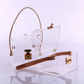 New Design Wholesale Luxury Rectangle Transparent Acrylic Jewelry Gift Box with Lid