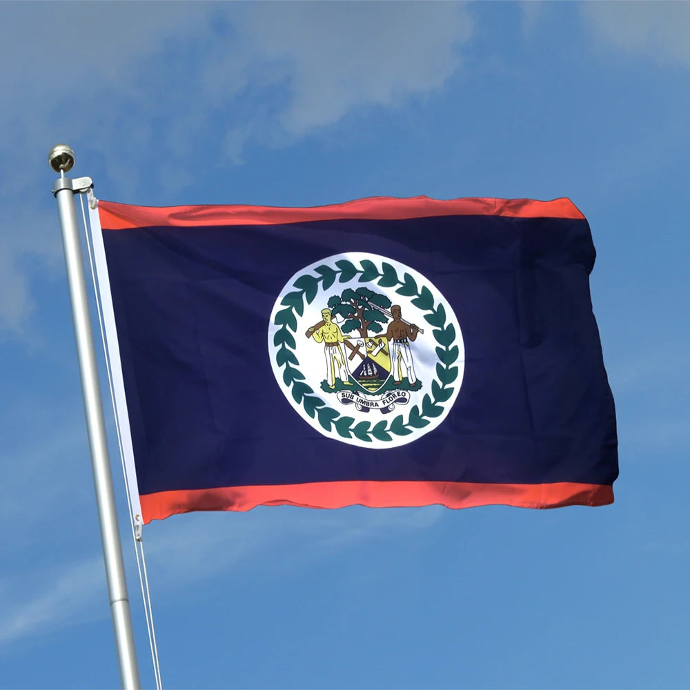 Johnin Wholesale  Fast Shipping Custom flag 100% Polyester flags 3x5ft Belize Country Flag