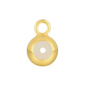 18K Gold Glossy Adjusting Ball Chain Adjusting Bead Silicone Positioning Beads Au750 Fine Jewelry Finding DIY Accessories