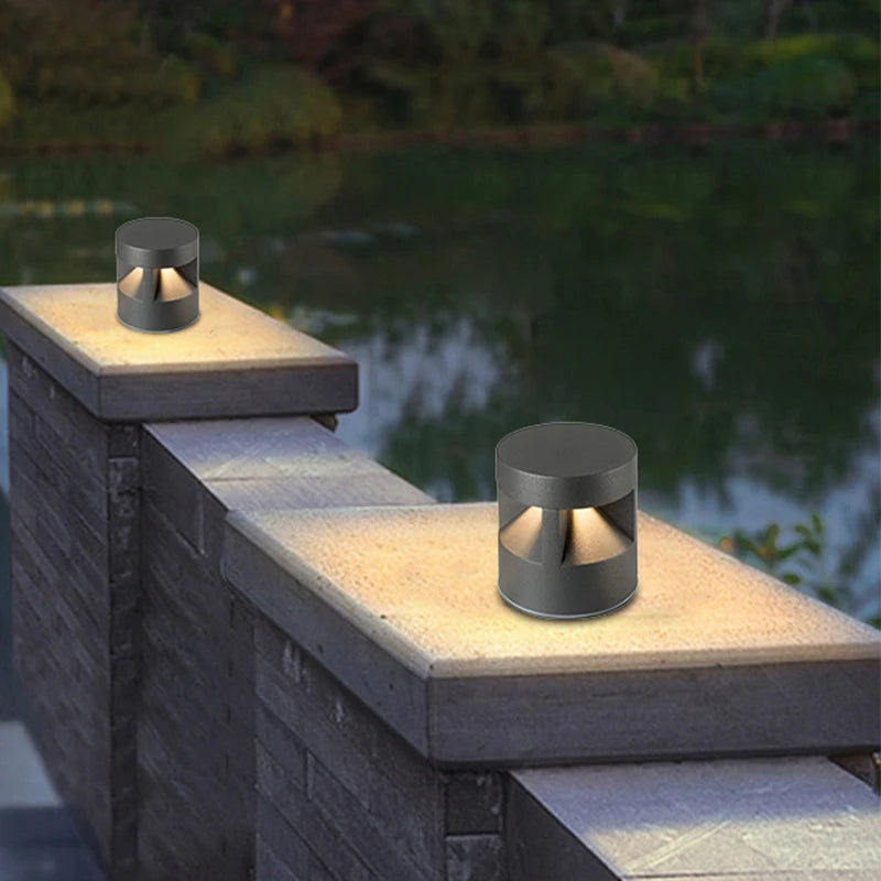 LED Lights Outdoor Waterproof Column Lights Aluminum Exterior Gate LED Lamp Outdoor Post Lamp