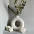 Nordic Ins Donut Ceramic Vase Decoration Creative Ceramic Vase Handicraft Living Room