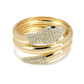 Punk Snake Cuff Bracelet Rhinestone Animal Alloy Bangle Women Statement Big Bracelets Indian Jewelry Fashion Accessories