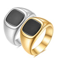 Zhongzhe Oil Signet Men's Ring Size 7-13  316L Stainless Steel Waterproof Biker Rings Men Hip Hop Jewelry Wholesale Male Rings