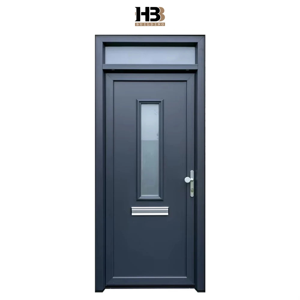 British Modern Design Stainless Steel Security Door for Residential Exterior Front with Headlite Bulletproof Feature for Villas