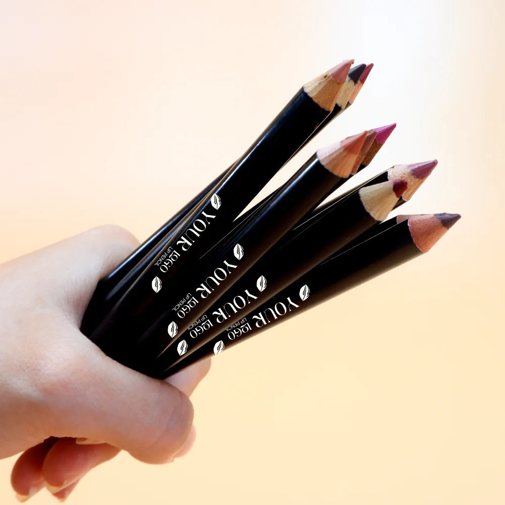 Custom Logo Creamy Lip Liner Private Label Long Lasting Waterproof Pencil Brown Lip Liner