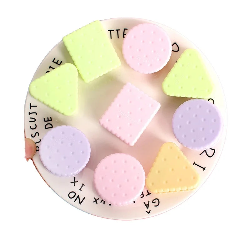 Cartoon Biscuit Shape Pencil Sharpener Plastic Pencil Sharpener Stationery Pencil Sharpener