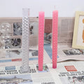 B-7018 Square Head Long Rod Spiral Church Candle Mold Handmade Plastic Mold Easy Demoulding Rod Wax Plastic Mould