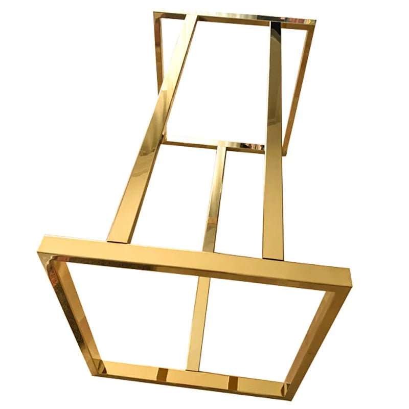 Custom Processing 304 Stainless Steel Furniture Stand Adjustable Table Legs Silver Modern Simple Metal Frame Structure Wire