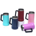 Hot Sell in Brazil Reusable 24oz New Design Beer Cup Big Beer Grip Termico Outdoor Party Glass Mug With Handle