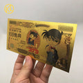 5 Types Detective Conan Banknotes Japanese Gold Plastic Anime Money Banknote Prop Money Souvenir Gift