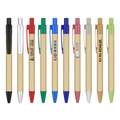 Eco-Friendly Bamboo Ballpoint Pens Customizable Logo Natural Wood Touch Durable Stylish Black Ink Promotional