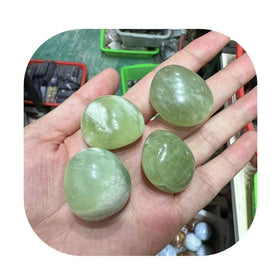 Bulk Wholesale 20-30mm Healing Stones Natural Light Green New Jade Tumbled Stones for Sale
